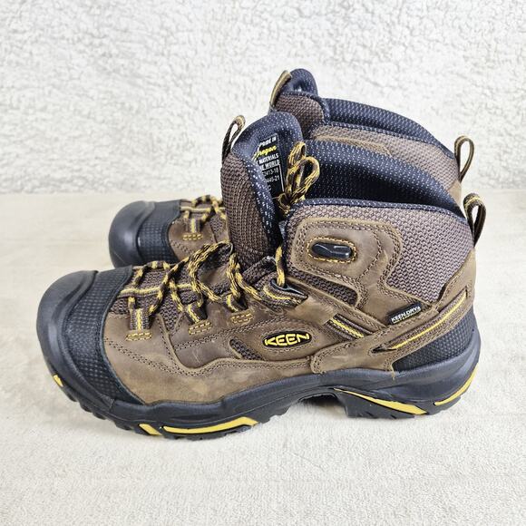 KEEN Utility Men's Braddock Mid Steel Toe WP Work Shoe Size 10 D Brown - Picture 1 of 11